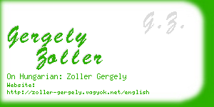 gergely zoller business card